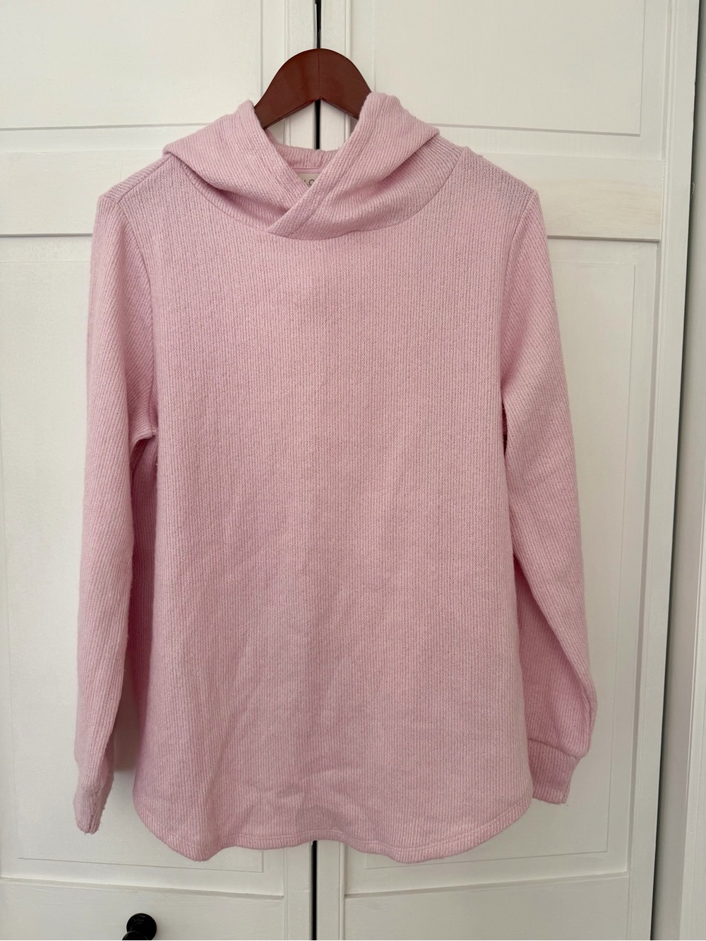 LOFT Light Pink Hooded Sweater